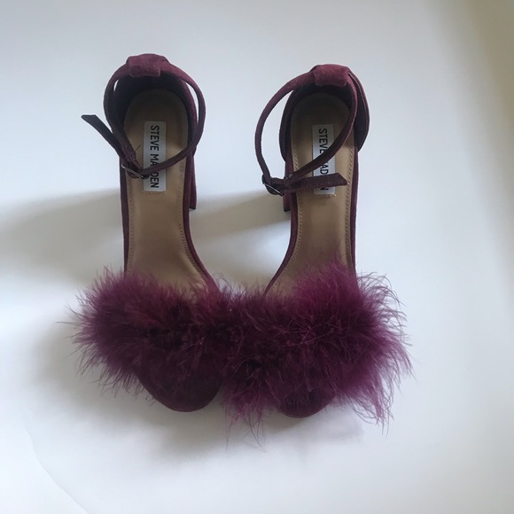 fuzzy heels steve madden